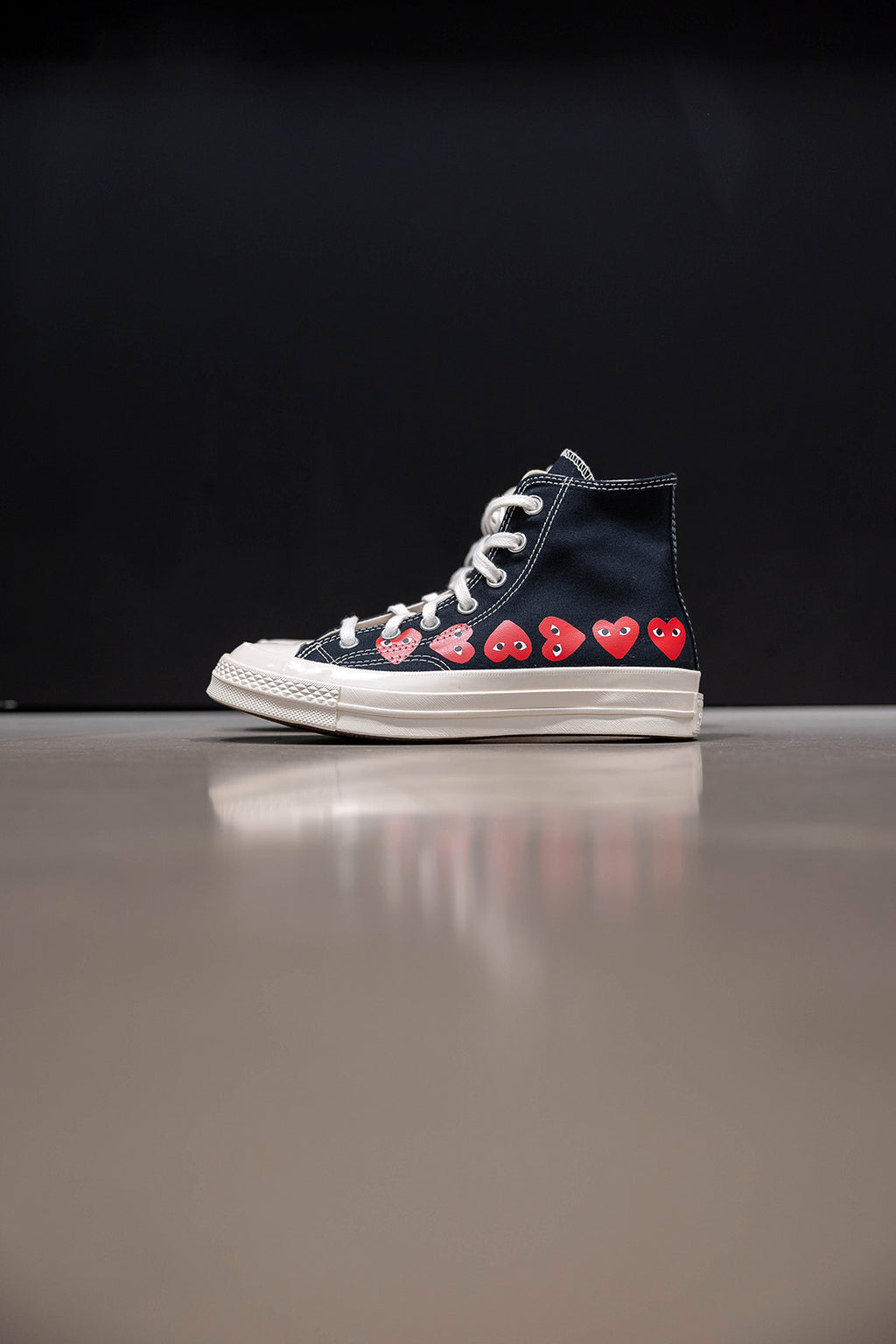 CHUCK 70 CDG HI BLACK/RED/EGRET
