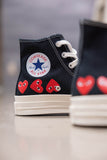 CHUCK 70 CDG HI BLACK/RED/EGRET