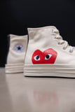 CHUCK 70 CDG HI MILK/RED/BLACK