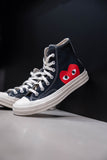 CHUCK 70 CDG HI BLACK/RED/EGRET